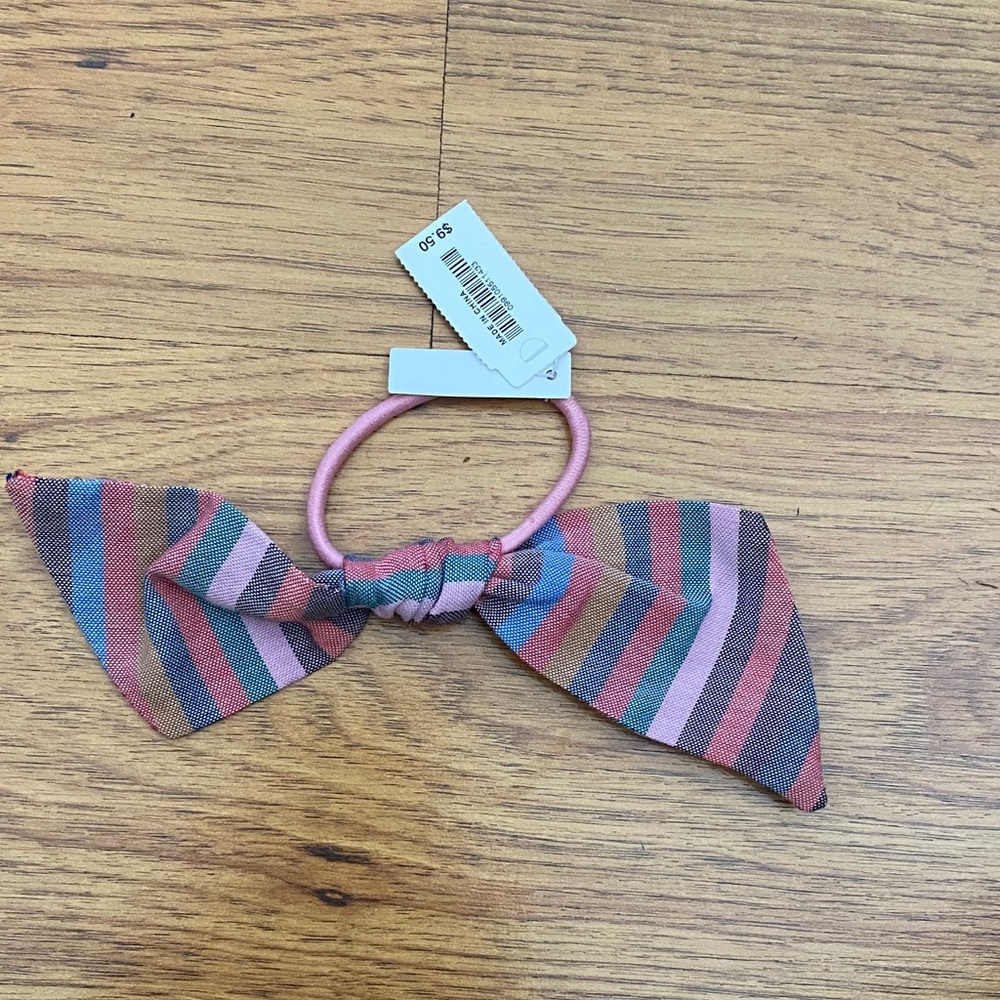 BNWT Madewell Striped Hair Tie with Bow